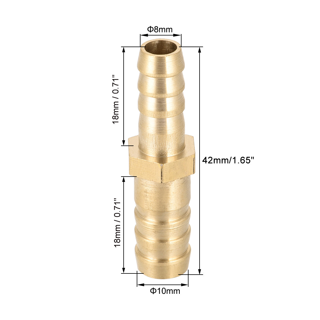 Harfington Straight Brass Barb Fitting Reducer