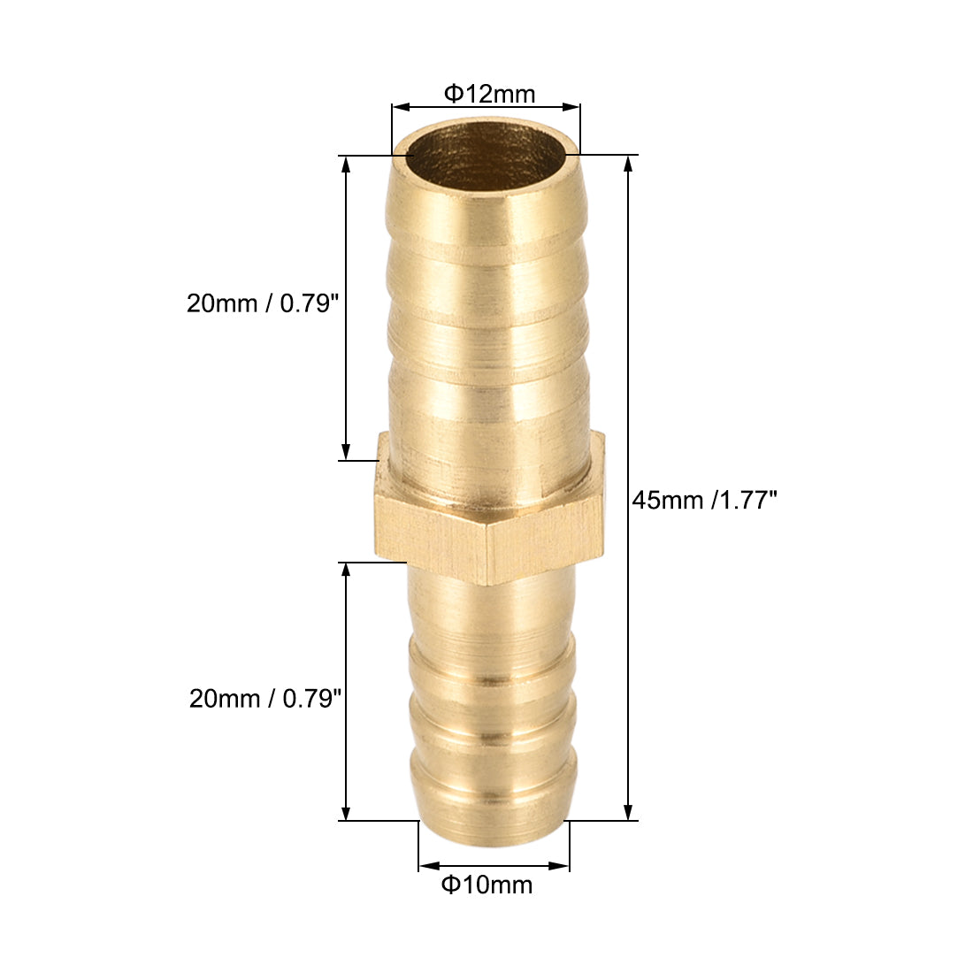 Harfington Straight Brass Barb Fitting Reducer