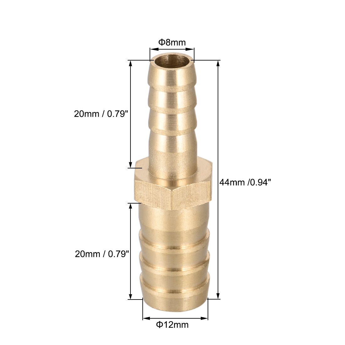 Harfington Straight Brass Barb Fitting Reducer