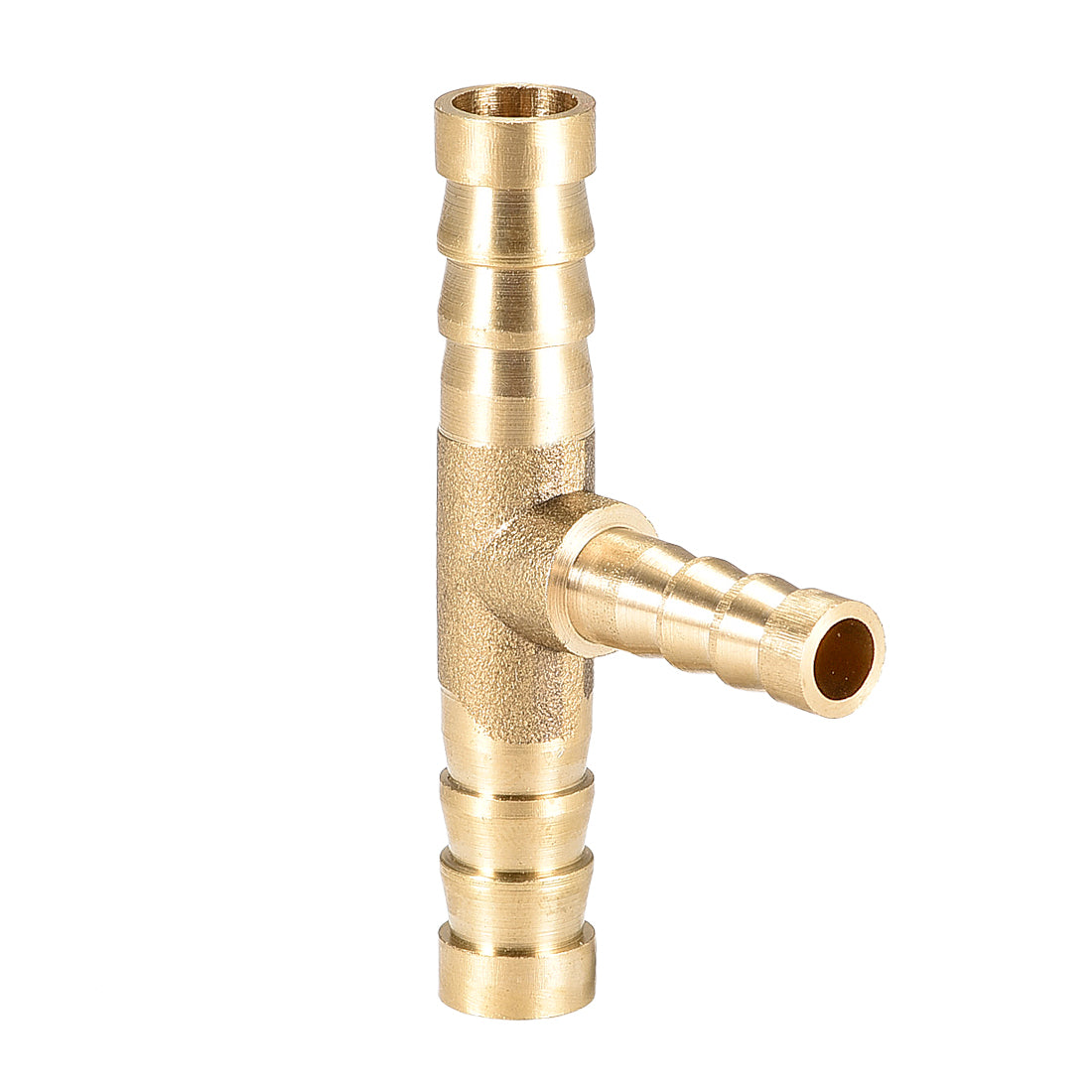 Harfington Brass Hose Reducer Barb Fitting, Tee T-Shaped 3 Way Barbed Connector Air Water Fuel Gas