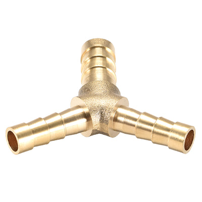 Harfington Brass Reducer Barb Fitting, Y-Shaped Tee Connector Adapter