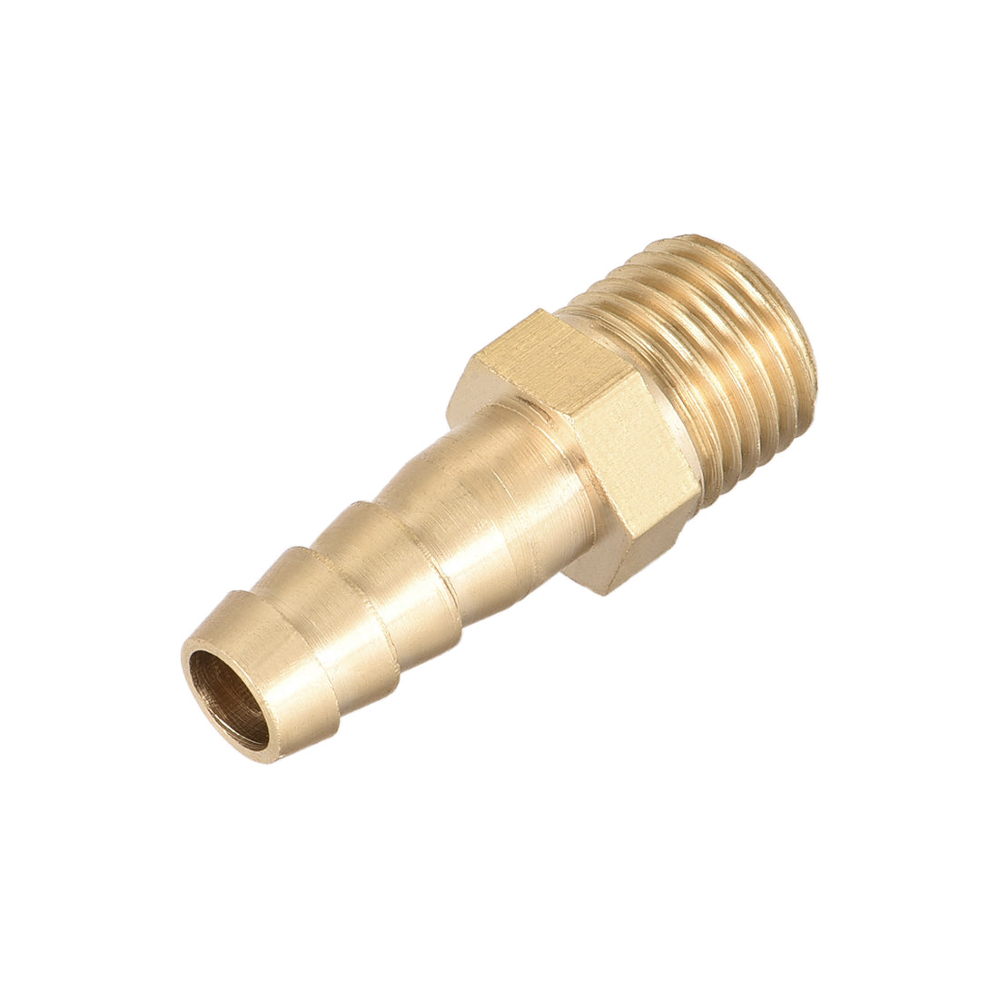 uxcell Uxcell Brass Fitting Connector Metric M12-1.25 Male to Barb Fit Hose ID 8mm 4pcs