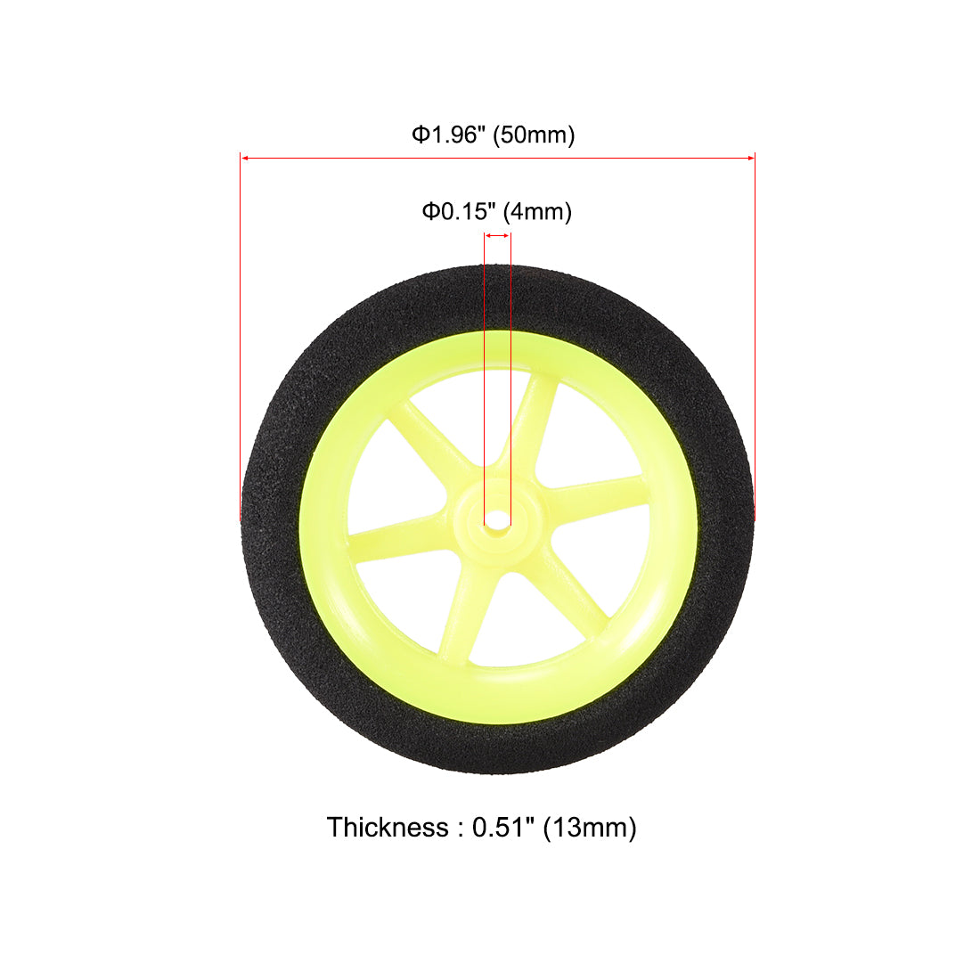 uxcell Uxcell 4Stk. RC Flugzeugmodell Mikro Sport Rad 0,15 Inch X 1,96 Inch