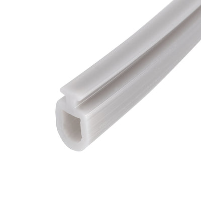 Harfington Uxcell T-Slot Mount Weatherstrip Seal 6.5mm Bulb Bubble for 4mm Slot 1 Meter Gray