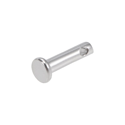 Harfington Uxcell Single Hole Clevis Pins - Flat Head 304 Stainless Steel Link Hinge Pin 10Pcs