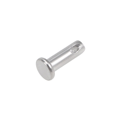 Harfington Uxcell Single Hole Clevis Pins - 4mm x 12mm Flat Head 304 Stainless Steel Link Hinge Pin 4Pcs