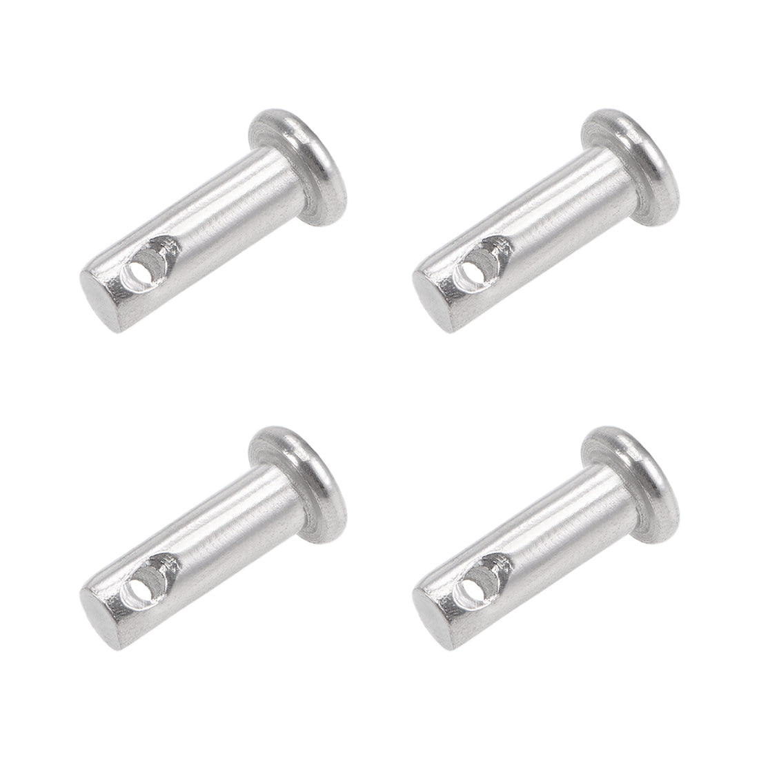 uxcell Uxcell Single Hole Clevis Pins - 4mm x 12mm Flat Head 304 Stainless Steel Link Hinge Pin 4Pcs