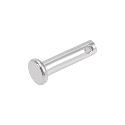 Harfington Uxcell Single Hole Clevis Pins - Flat Head 304 Stainless Steel Link Hinge Pin 10Pcs