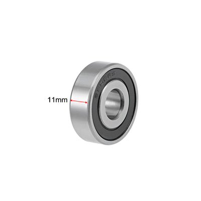 Harfington Uxcell Deep Groove Ball Bearing Metric Double Seal Chrome Steel ABEC1 Z2