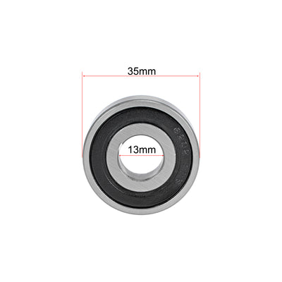 Harfington Uxcell Deep Groove Ball Bearing Metric Double Seal Chrome Steel ABEC1 Z2