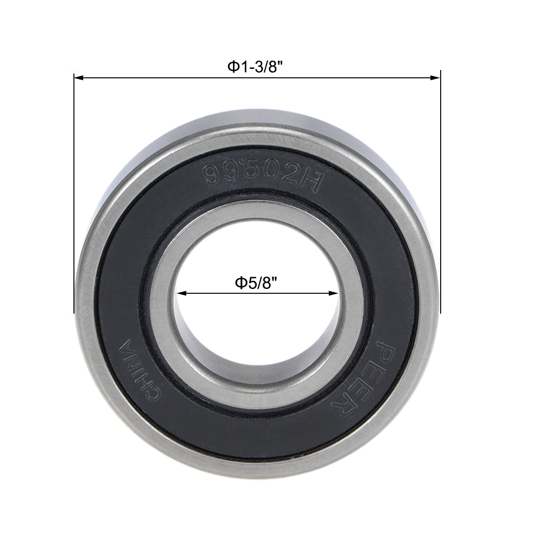 uxcell Uxcell Deep Groove Ball Bearings Double Sealed Chrome Steel ABEC1 Z2