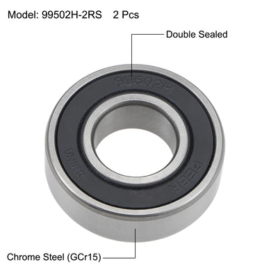 Harfington Uxcell Deep Groove Ball Bearings Inch Double Sealed Chrome Steel ABEC1