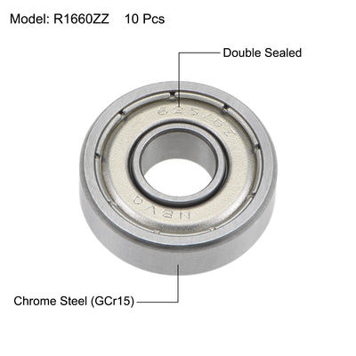 Harfington Uxcell Deep Groove Ball Bearings Z2 Double Shield Chrome Steel