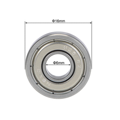 Harfington Uxcell Deep Groove Ball Bearings Z2 Double Shield Chrome Steel