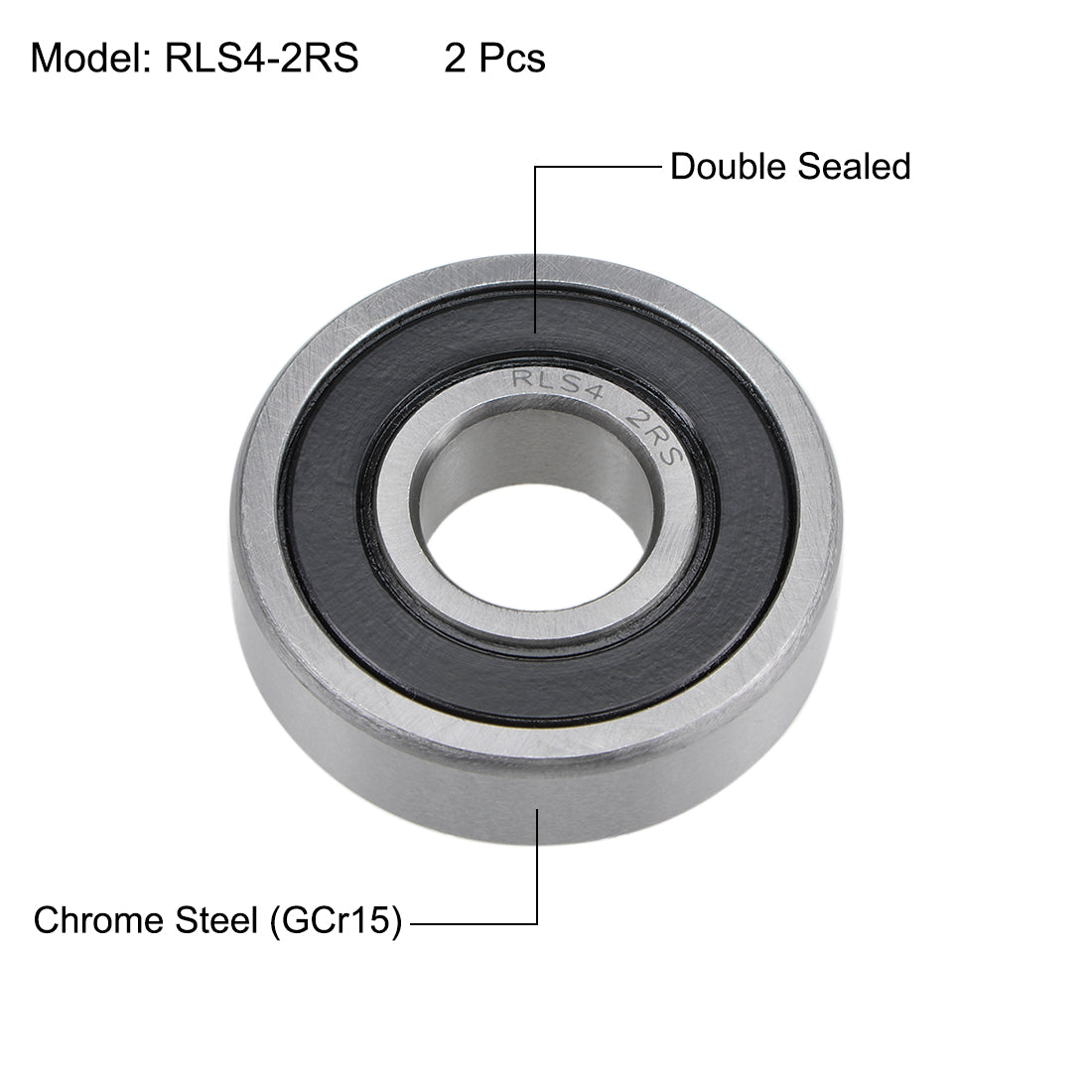 uxcell Uxcell Deep Groove Ball Bearings Inch Double Sealed Chrome Steel ABEC1