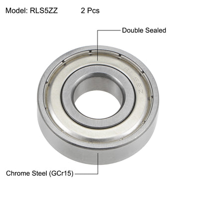 Harfington Uxcell Deep Groove Ball Bearings Z2 Double Shielded Chrome Steel Roller