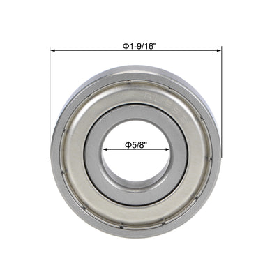 Harfington Uxcell Deep Groove Ball Bearings Z2 Double Shielded Chrome Steel Roller