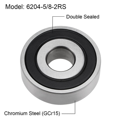 Harfington Uxcell Deep Groove Ball Bearings Inch Double Sealed Chrome Steel ABEC1