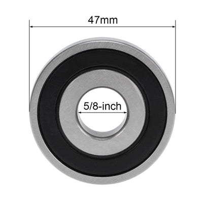 Harfington Uxcell Deep Groove Ball Bearings Inch Double Sealed Chrome Steel ABEC1