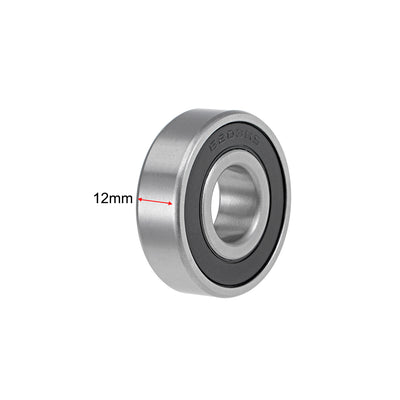 Harfington Uxcell Deep Groove Ball Bearings Metric Double Sealed Chrome Steel Rollers Z2