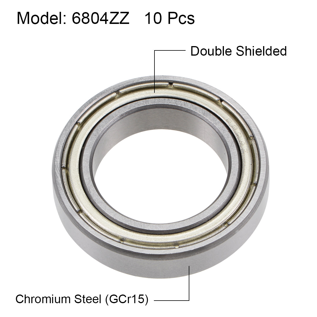 uxcell Uxcell Deep Groove Ball Bearings Thin Section Double Shielded Chrome Steel ABEC1