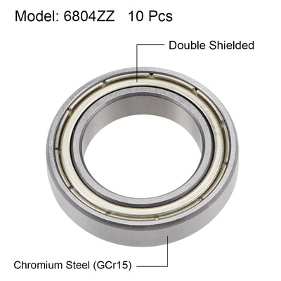 Harfington Uxcell Deep Groove Ball Bearings Thin Section Double Shielded Chrome Steel ABEC1