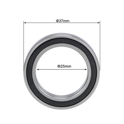 Harfington Uxcell Deep Groove Ball Bearings Thin Section Double Sealed Chrome Steel Bearings