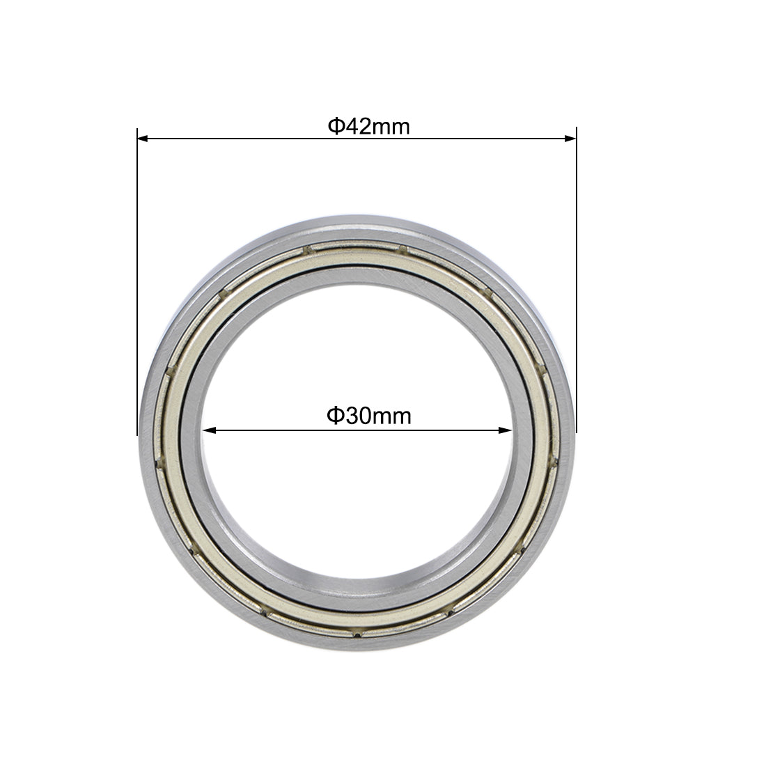 uxcell Uxcell Deep Groove Ball Bearings Thin Section Double Shield Chrome Steel ABEC1