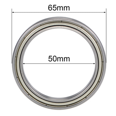 Harfington Uxcell Deep Groove Ball Bearings Thin Section Double Shield Chrome Steel ABEC1