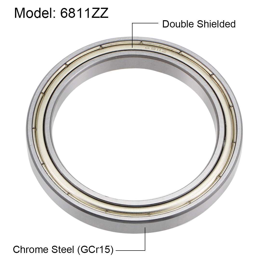 uxcell Uxcell Deep Groove Ball Bearings Thin Section Double Shield Chrome Steel ABEC1