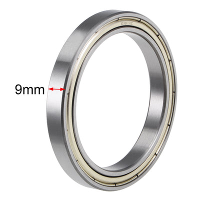 Harfington Uxcell Deep Groove Ball Bearings Thin Section Double Shield Chrome Steel ABEC1