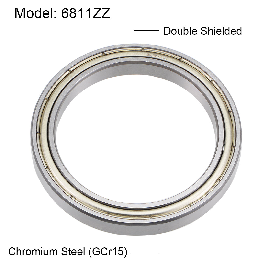 uxcell Uxcell Deep Groove Ball Bearings Thin Section Double Shielded Chrome Steel