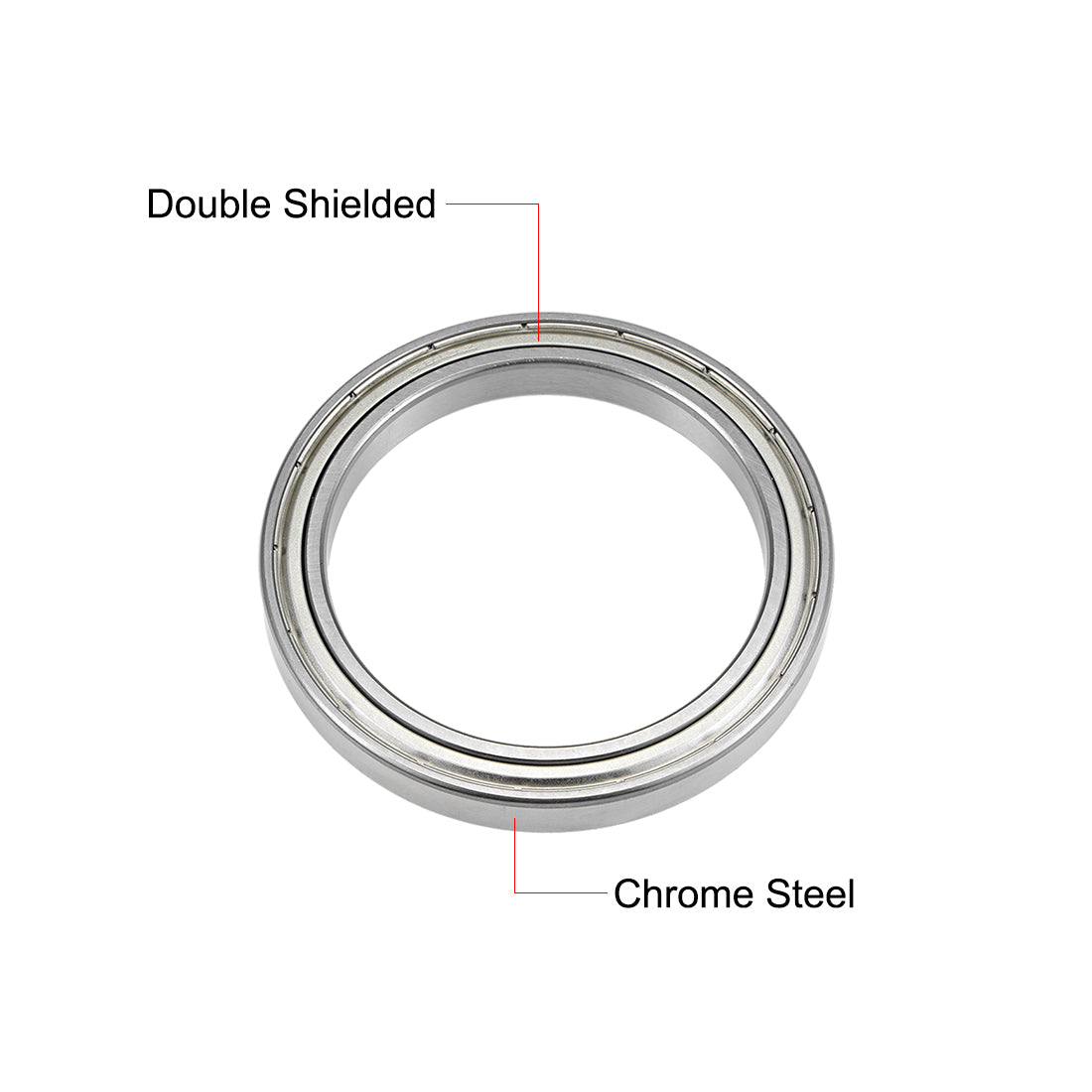 uxcell Uxcell 6813ZZ Ball Bearings Z2 65x85x10mm Double Shielded Chrome Steel