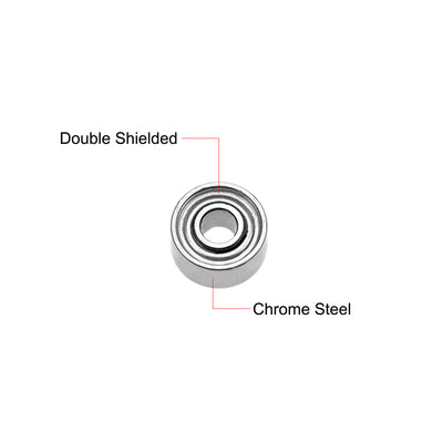 Harfington Uxcell Deep Groove Ball Bearings Z2 Double Shield Chrome Steel