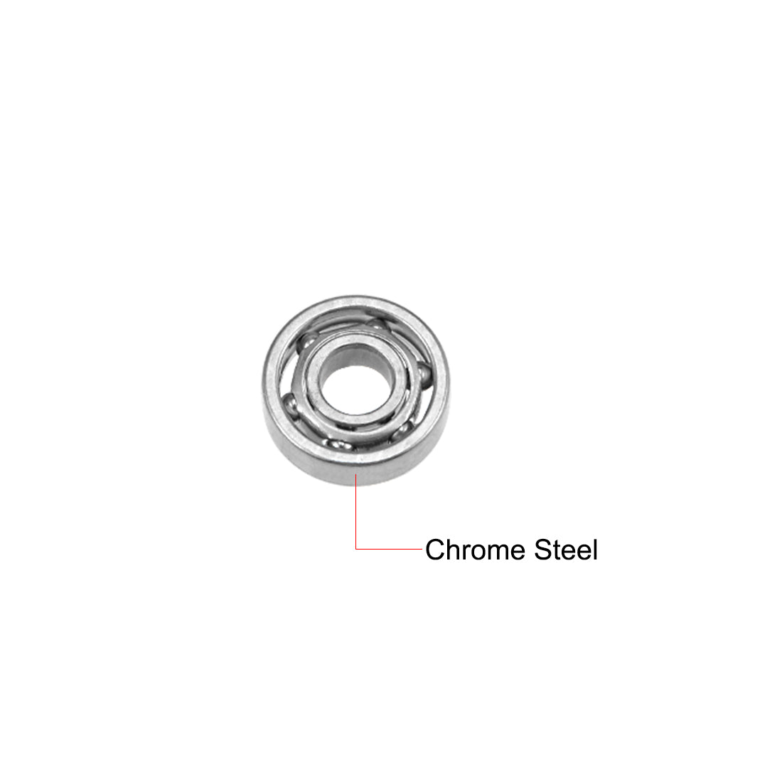 uxcell Uxcell Miniature Deep Groove Ball Bearings Open Type Chrome Steel Bearing