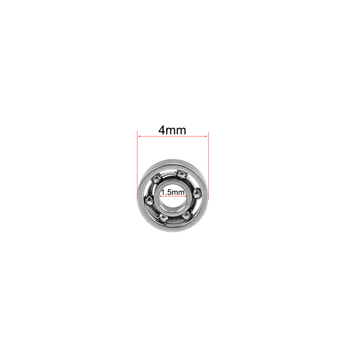 uxcell Uxcell Miniature Deep Groove Ball Bearings Open Type Chrome Steel Bearing