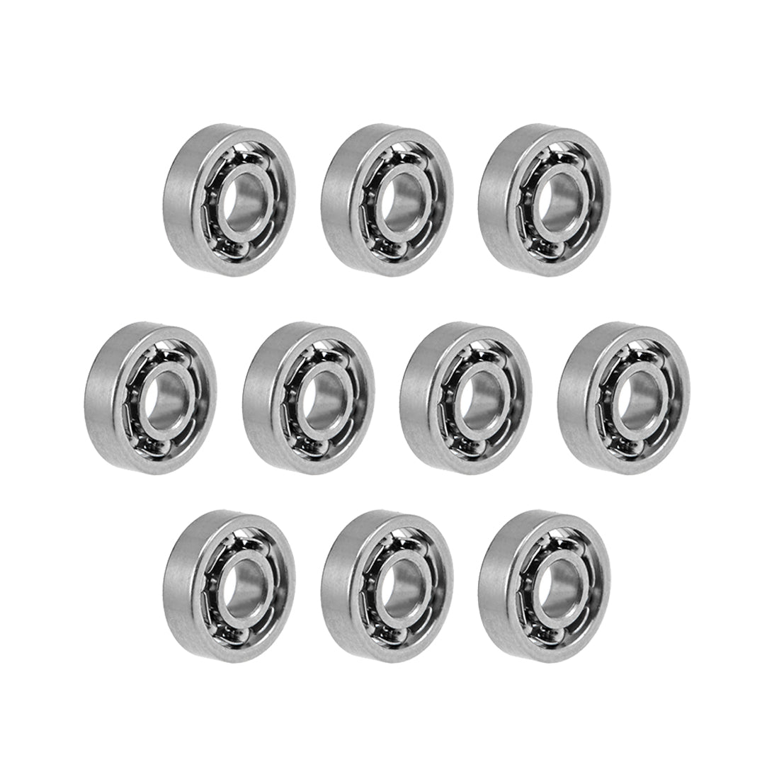 uxcell Uxcell Miniature Deep Groove Ball Bearings Open Type Chrome Steel Bearing