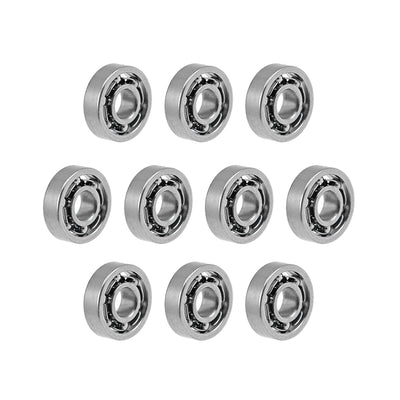 Harfington Uxcell Miniature Deep Groove Ball Bearings Open Type Chrome Steel Bearing