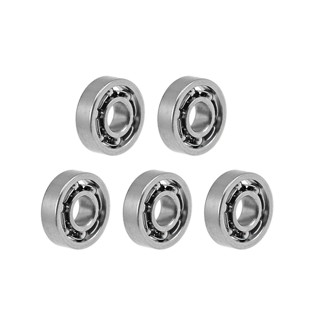 uxcell Uxcell Miniature Deep Groove Ball Bearings Open Type Chrome Steel