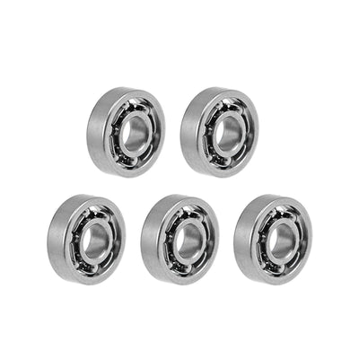 Harfington Uxcell Miniature Deep Groove Ball Bearings Open Type Chrome Steel