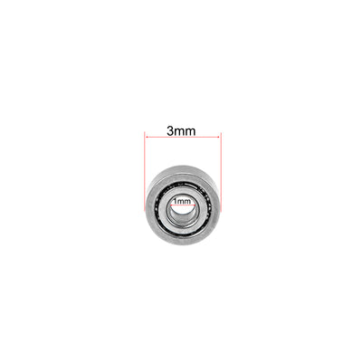 Harfington Uxcell Miniature Deep Groove Ball Bearings Open Type Chrome Steel Bearing