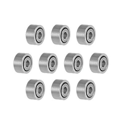 Harfington Uxcell Miniature Deep Groove Ball Bearings Open Type Chrome Steel Bearing