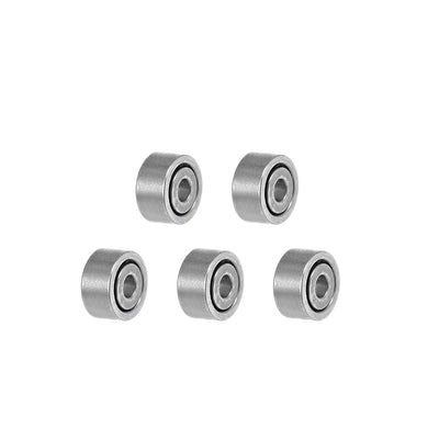 Harfington Uxcell Miniature Deep Groove Ball Bearings Open Type Chrome Steel