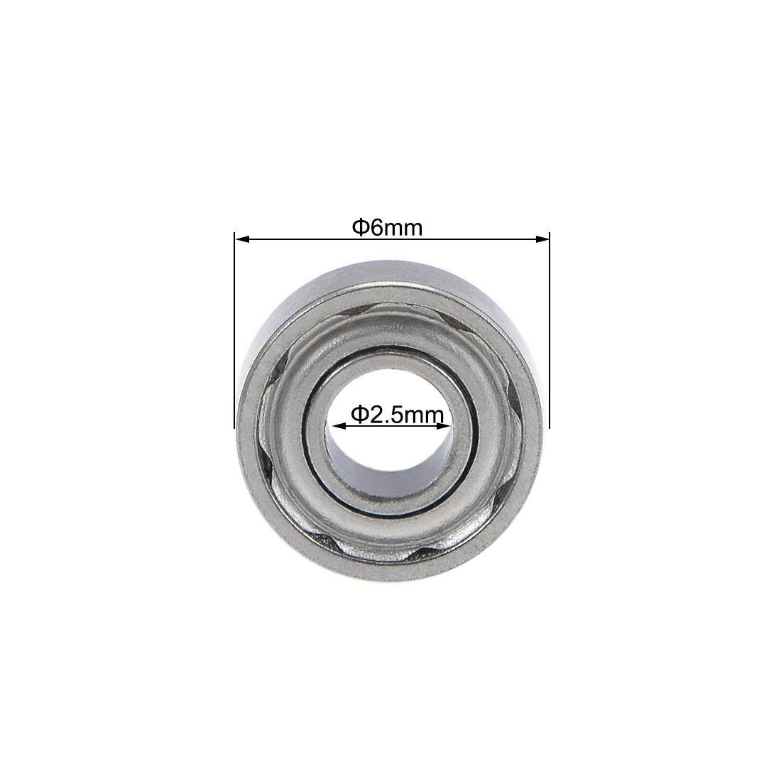 uxcell Uxcell Deep Groove Ball Bearings Z2 Double Shield Chrome Steel