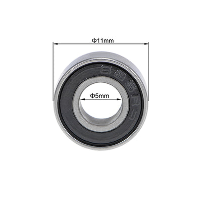 Harfington Uxcell Deep Groove Ball Bearings Metric Double Sealed Chrome Steel Rollers Z2