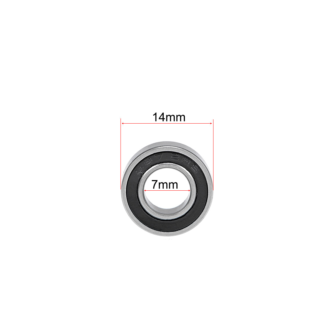 uxcell Uxcell Deep Groove Ball Bearings Z2 Double Sealed Chrome Steel Roller