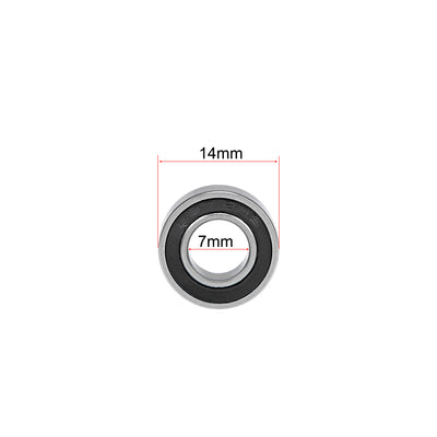 Harfington Uxcell Deep Groove Ball Bearings Z2 Double Sealed Chrome Steel Roller