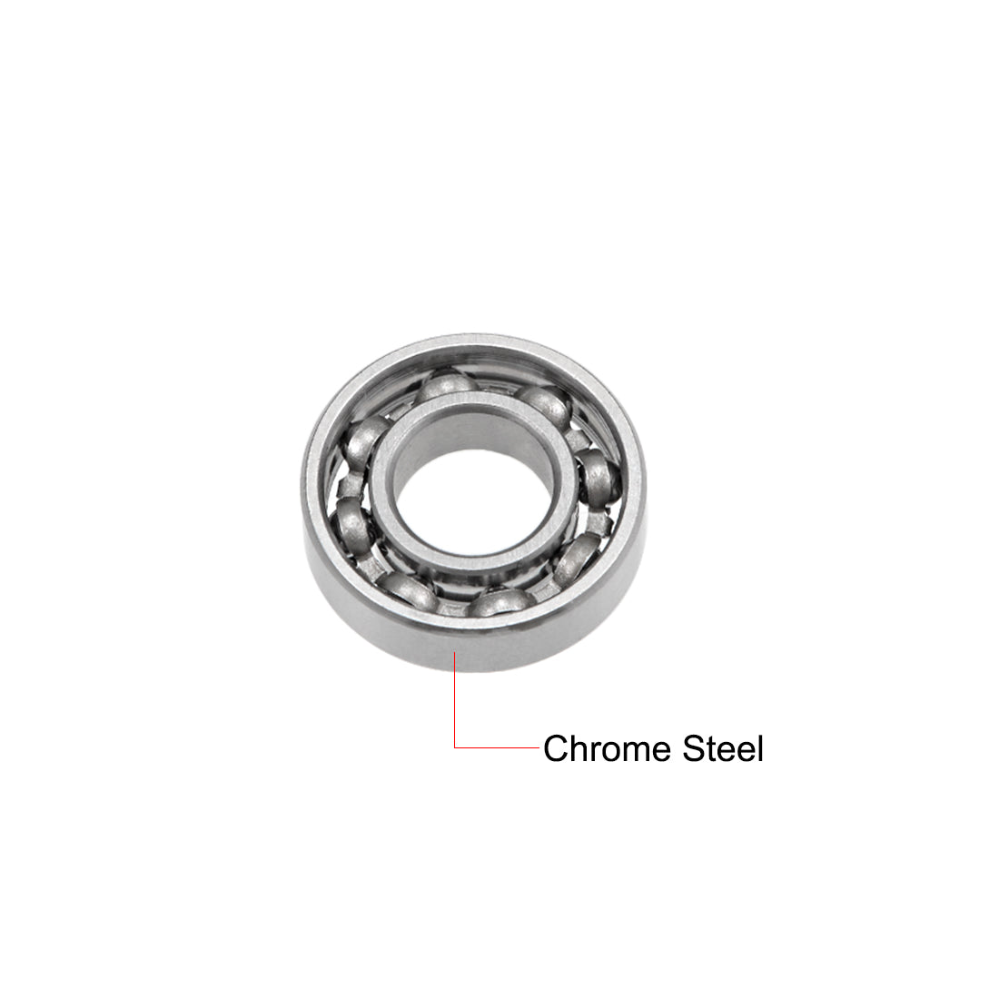 uxcell Uxcell Miniature Deep Groove Ball Bearings Open Type Chrome Steel Bearing