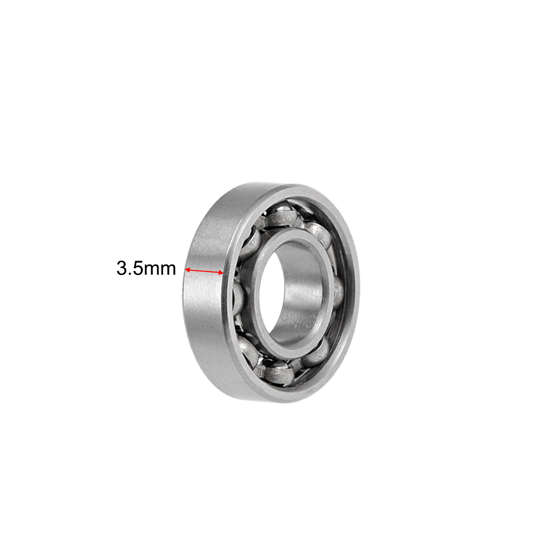 uxcell Uxcell Miniature Deep Groove Ball Bearings Open Type Chrome Steel Bearing