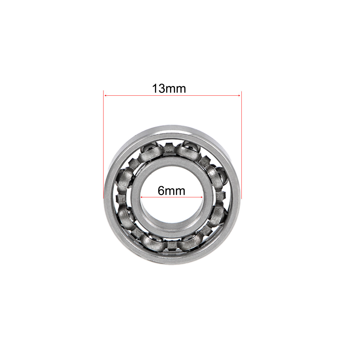 uxcell Uxcell Miniature Deep Groove Ball Bearings Open Type Chrome Steel Bearing